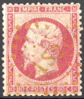 [O SUP] N° 24, Superbe Obl Centrale Dorée 'AS2' - 1862 Napoléon III.