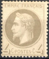 [* SUP] N° 27Bb, Gris Jaunâtre, Pleine Gomme Originale - Infime Trace - Cote: 350€ - 1863-1870 Napoléon III. Laure