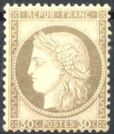 [* SUP] N° 56, 30c Brun, Légère Trace - Très Frais. Signé Calves - Cote: 1100€ - 1871-1875 Ceres