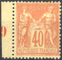 [* SUP] N° 94, 40c Orange (II), Légère Trace - Très Frais - Cote: 175€ - 1876-1898 Sage (Type II)