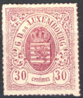 [* TB] N° 21, 30c Lilas - Très Frais - Cote: 1400€ - 1859-1880 Coat Of Arms