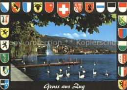 12307448 Zug  ZG Zugerberg Wappen Schwaene  - Autres & Non Classés