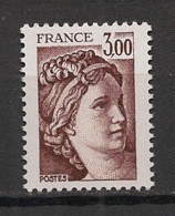 FRANCE - 1977 - N°YT. 1979b - Sabine 3f Brun - Sans Phosphore - Signé Calves - Neuf Luxe ** / MNH / Postfrisch - Unused Stamps