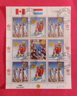 1988 Paraguay - Miniatuur Sheet Gestempeld - Winter 1988: Calgary