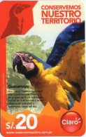 Lote TTE41, Peru, Tarjeta Telefonica, Phone Card, Claro, Guacamayo, Bird, Parrot, 20, Used, Not Perfect Card - Pérou