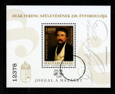 HUNGARY - 2023. Specimen S/S Perforated - 220th Anniversary Of The Birth Of Ferenc Deák MNH!! - Probe- Und Nachdrucke