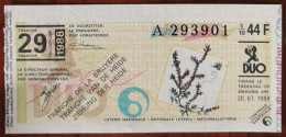 Billet De Loterie Nationale Belgique 1988 29e Tranche De La Bruyère - 20-7-1988 - Billetes De Lotería