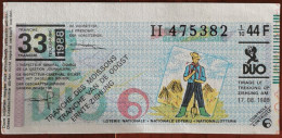 Billet De Loterie Nationale Belgique 1988 33e Tranche Des Moissons - 17-8-1988 - Billetes De Lotería