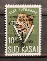 Sud Kasai - 24B - Léopards - Surcharge Renversée -  "Lutte Contre La Malaria" - 1961 - MNH - South-Kasaï