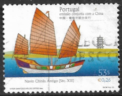 Portugal – 2001 Historic Boats 53$ Used Stamp - Used Stamps