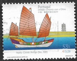 Portugal – 2001 Historic Boats 53$ Used Stamp - Used Stamps