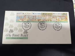 5-1-2024 (4 W 24) Australia Cover - FDC - 1988 - The First Fleeet (2 Covers) - FDC