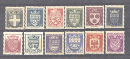 0ob  0143  -  France  :  Yv  553-64  ** - 1941-66 Coat Of Arms And Heraldry