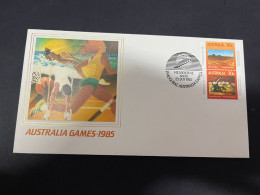 5-1-2024 (4 W 24) Australia Cover - FDC - 1985 - Australian Games (silk Cover) - FDC