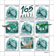 Djibouti 2023, Darwin, Dinosaurs, Sheetlet - Djibouti (1977-...)