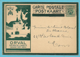 Geillustreerde Kaart ZONDER ENGEL " ENTREE DE L'ABBAYE / INGANG DER ABDIJ  "   (groen) - Geïllustreerde Briefkaarten (1971-2014) [BK]