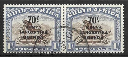 K.U.T....KING GEORGE VI..(1936-52..)....." 1941..".....70c ON 1/-..X PAIR....CDS...VFU...... - Kenya, Uganda & Tanganyika