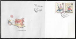 Czechoslovakia. FDC Sc. 2613-2614.   40th Anniversary Of UNICEF.  FDC Cancellation On The FDC Envelope - FDC