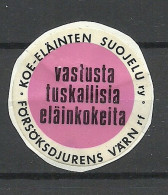 FINLAND FINNLAND Advertising Seal Stamp Siegelmarke Sticker/Aufkleber, Used, On Piece - Erinnophilie