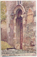 Norman Door, St. Mary-le-Wigford, Lincoln, 1903 Postcard - Lincoln
