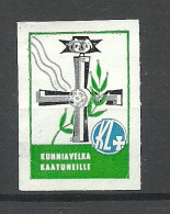 FINLAND FINNLAND Krigsgraben WWII Spendemarke Propaganda Vignette * - Erinnophilie
