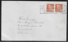 Denmark. Stamp Sc. 309 On Letter, Sent From Copenhagen On 30.12.1952 To Switzerland - Cartas & Documentos