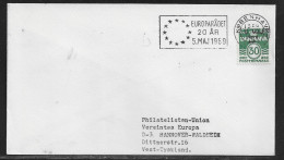Denmark. 20 Years Of The European Council.   Philatelic Envelope With Special Cancellation. - Cartas & Documentos