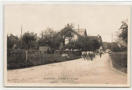 Chapelle Sur Moudon  Entrée Du Village Attelage De Boeuf Vaches - Moudon