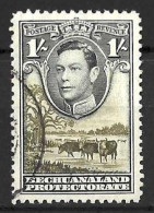 BECHUANALAND....KING GEORGE VI..(1936-52..)....1/-....GREY -BLACK.....SG125a...(CAT.VAL.£50..).....CDS...VFU.. - 1885-1964 Bechuanaland Protettorato