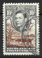 BECHUANALAND.....KING GEORGE VI..(1936-52..)......10/-......SG128.....(CAT.VAL.£40..).....CDS.....VFU... - 1885-1964 Protectorado De Bechuanaland