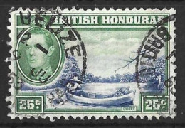 BRITISH HONDURAS...KING GEORGE VI..(1936-52..)...." 1938..".....25c......SG157.......CDS.....VFU... - Honduras Britannique (...-1970)