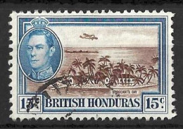 BRITISH HONDURAS...KING GEORGE VI..(1936-52..)...." 1938..".....15c......SG156.......CDS.....VFU... - Britisch-Honduras (...-1970)