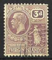 Br. VIRGIN Is.....KING GEORGE V...(1910-36..).....3d......SG96....(CAT.VAL.£11..).....CDS......VFU.. - British Virgin Islands