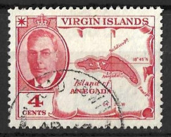 Br. VIRGIN Is.....KING GEORGE VI...(1936-52..).....4c......SG139...... CDS......VFU.. - British Virgin Islands
