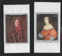 Monaco N°845/46** Non Dentelé Prince Et Princesse De Monaco. Cote 130€. - Abarten