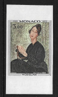 Monaco N°843** Non Dentelé Peinture, Modigliani. - Abarten