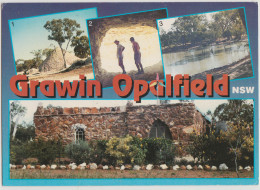 Australia NEW SOUTH WALES NSW Multiviews GRAWIN Opal Fields ICP 20-142 Postcard 1999 Pmk Bird Stamp - Altri & Non Classificati