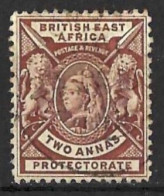 K.U.T..." Br EAST AFRICA.."....QUEEN VICTORIA...(1837-01.)....2As....WITH NICE WMK SHOWING LETTERS " EN "....VFU. - Brits Oost-Afrika