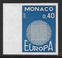 Monaco Essais 819** En Bleu Non Dentelé. Europa 1970. - Errors And Oddities