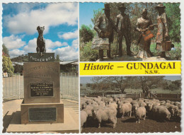 Australia NEW SOUTH WALES NSW Sheep Dad & Dave Statues Tucker Box GUNDAGAI Schorn RSP427 Postcard C1980s - Otros & Sin Clasificación