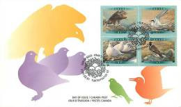 2001 Birds Of Canada Eagle, Tern, Ptarmigan, Longspur  Sc 1886-89  Block Of 4 Deifferent - 2001-2010