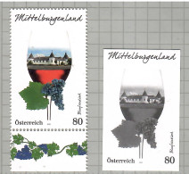 Austria 2016, Grape, Grapes, Wine, 1v + Black Print, MNH** - Vinos Y Alcoholes