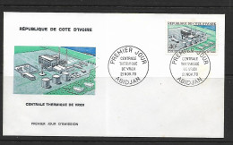 COTE D'IVOIRE 1971 FDC CENTRALE THERMIQUE DE VRIDI YVERT N°306 - Altri & Non Classificati