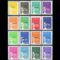 MAYOTTE 2002 - Scott# 159-74 Marianne Opt. Set Of 16 LH - Otros & Sin Clasificación