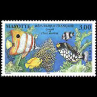 MAYOTTE 1997 - Scott# 91 Marine Life Set Of 1 MNH - Other & Unclassified