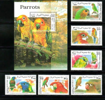 Somalia 1999 Bird Parrot Red Bellied Parrot Couple Parrot,6v+MS MNH - Somalie (1960-...)