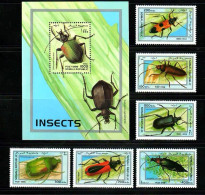 Somalia 1998 Insect Beetles, Beetles, Beetles, Beetles, Longhorned Beetles,6v+MS MNH - Somalia (1960-...)