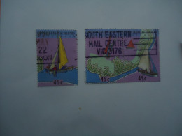 COCOS  KEELING   ISLANDS 3  USED STAMPS  ANNIVERSARIES MAPS - Cocos (Keeling) Islands