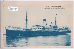 PAQUEBOTS- SS CAP CORSE- PAQUEBOT DE CIE FRAISSINET - Dampfer
