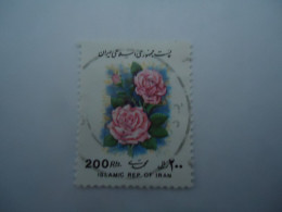 IRAN  USED  STAMPS FLOWERS ROSES - Iran